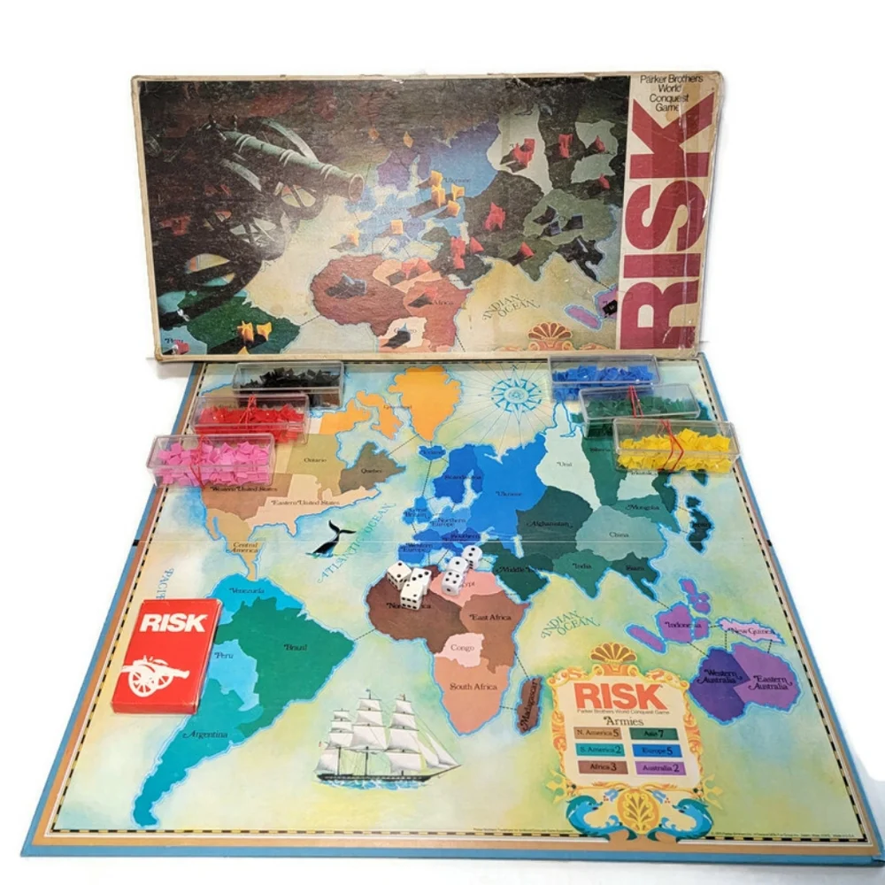 Vintage RISK Board Game 1975 Parker Bros World Conquest